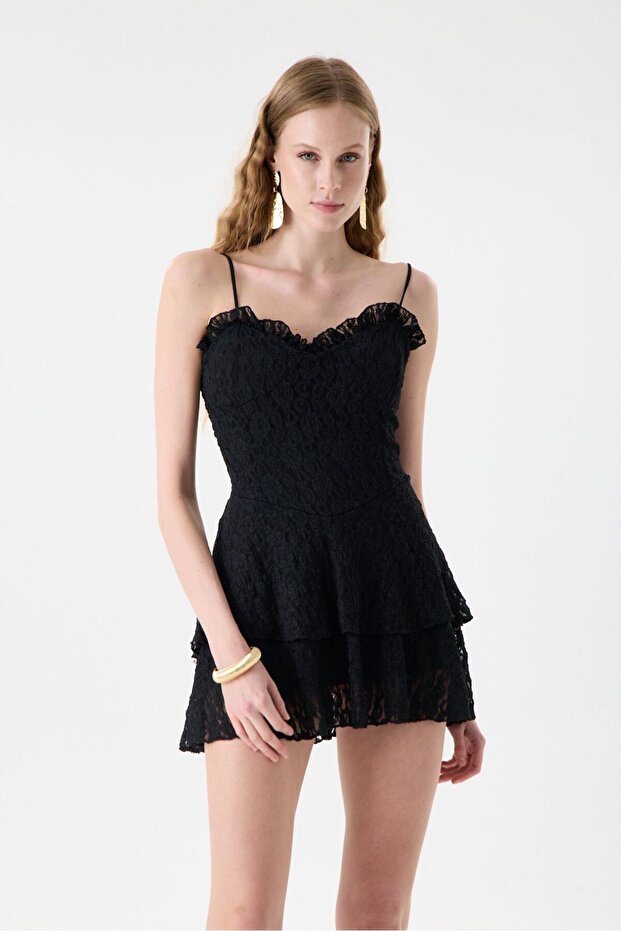 Women's Full Lycra Strap Mini Homecoming Dress