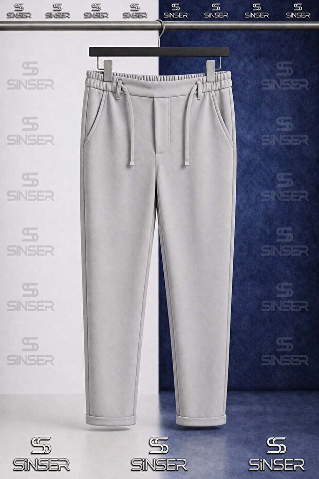 Unisex Kids' Tarz Plain Trousers with Elastic Waist and Lycra Cuffed Style