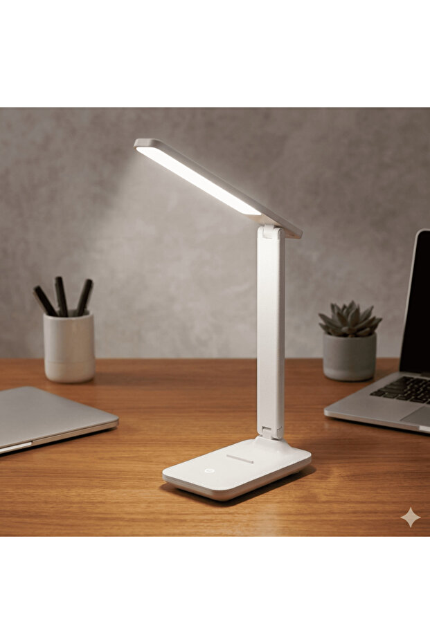 LED Rotary Table Lamp - Touch Dimming, Anti-Blue Light, Dual Power (USB-C), Foldable Study Lamp