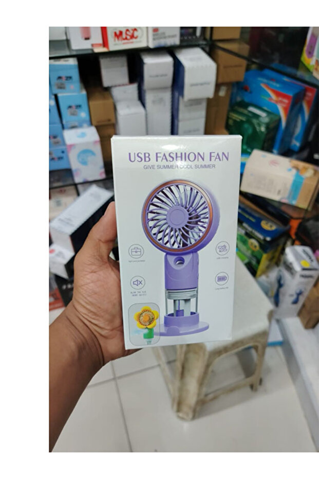 مروحة صغيرة محمولة قابلة للشحن عبر منفذ USB