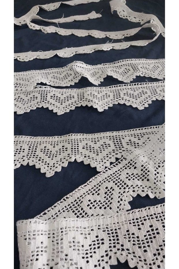 80 Centimeters Long 2 Pieces of Heart Lace 90 Centimeters Long 2 Pieces of Lace Crochet Made from Cotton Thread for Pillow
