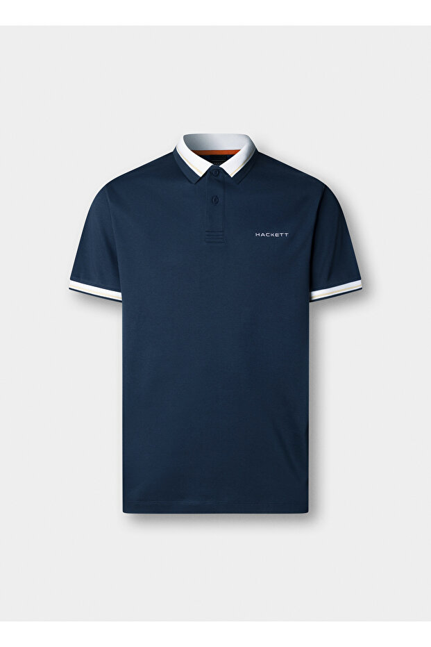 Blue Pure Cotton Men Premium Polo T-Shirt