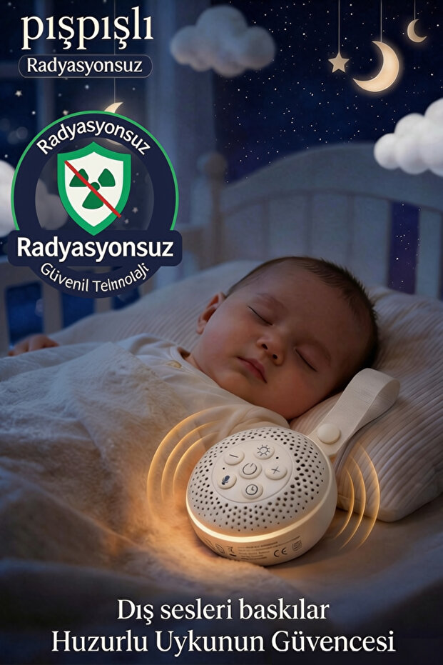 MAVLET Pışpışlı ve Ses Kayıtlı Taşınabilir Beyaz Gürültü Cihazı - Radyasyonsuz Uyku Arkadaşı
