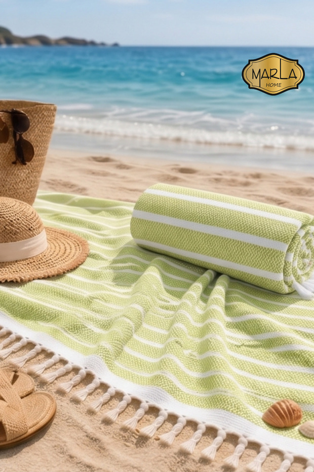 | 100% Cotton Woven Peshtemal Towel | Beach & Bath Towel | 100X170 cm