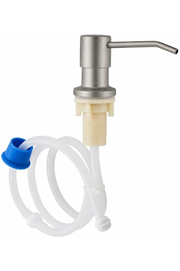 Matte Stainless Built-In Liquid Soap Dispenser Pump Countertop Sink Soap Dispenser Head with Extension Hose