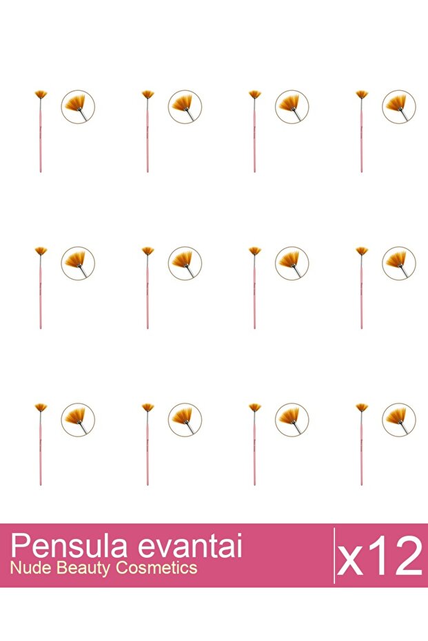 Set 12x Pensula evantai - 1