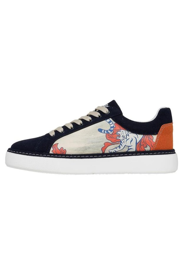 Men's vegan leather beige sneakers - hear me roar design