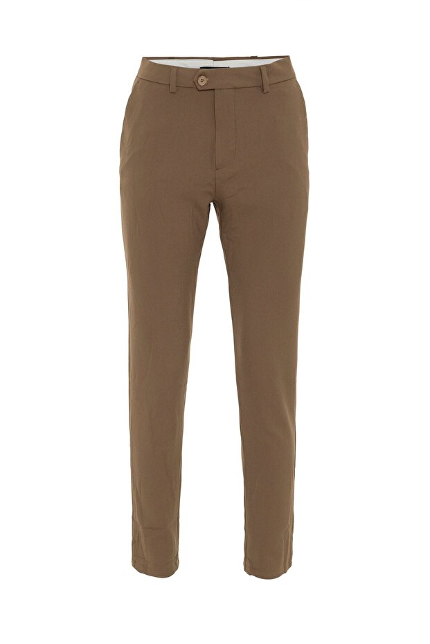 Slim Fit Fabric Trousers