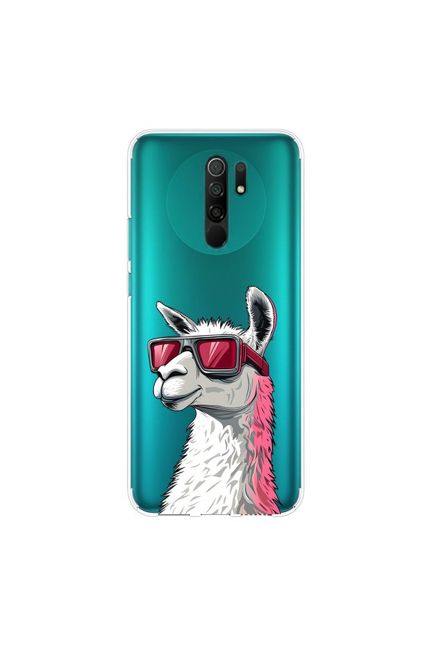 حافظة شفافة متوافقة مع Redmi 9 بتصميم Cool Animal 8