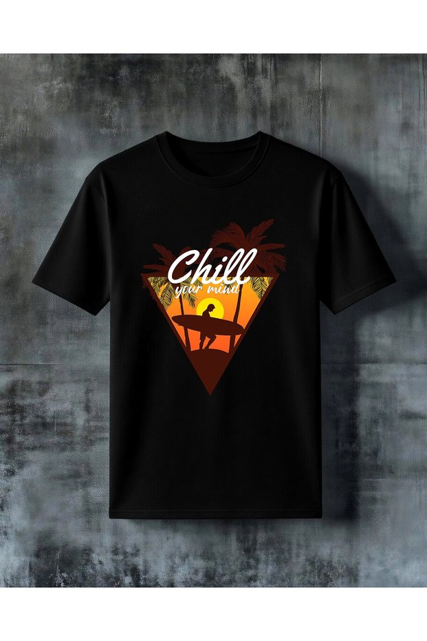 Chill Surfing Printed Oversize T-Shirt