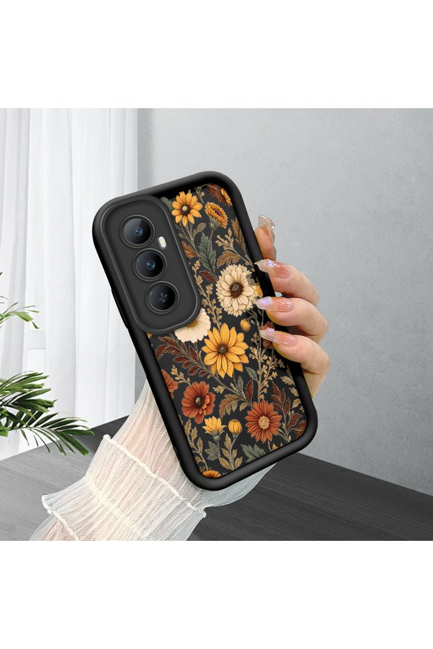 Realme C65 4g Compatible Black Silicone Case Shockproof with Camera Protection