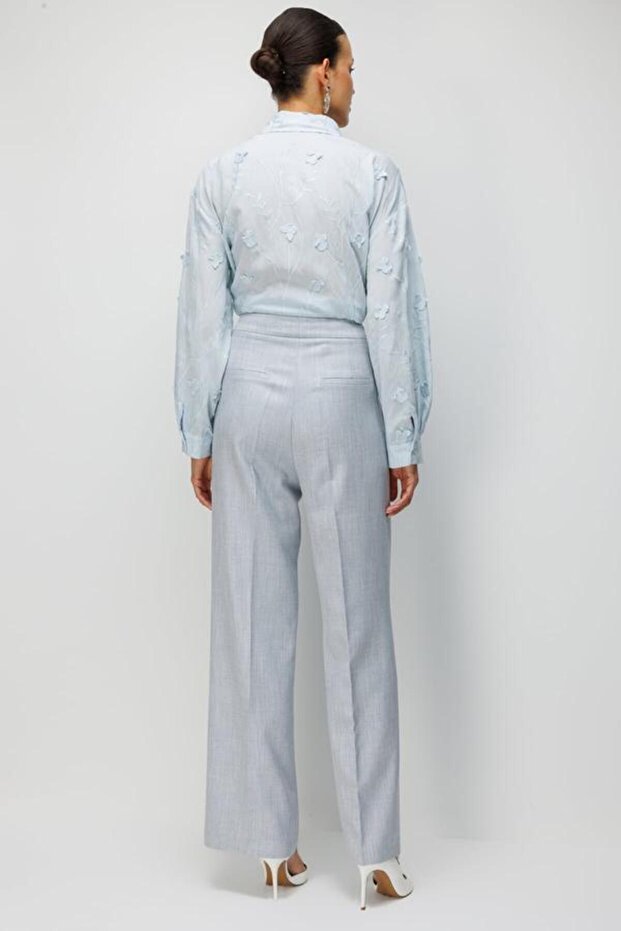 Pleated Wide Leg Trousers