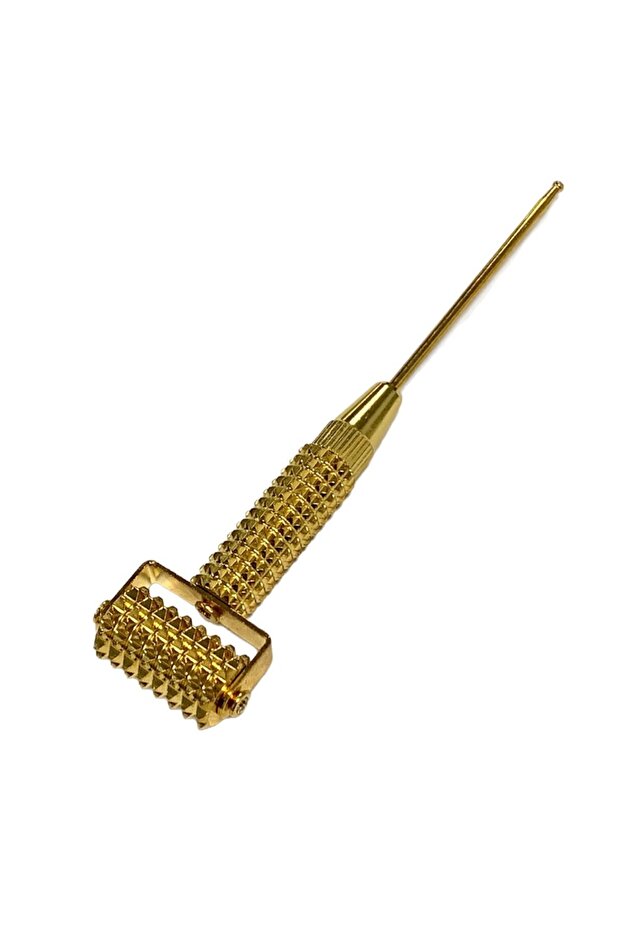 DUTRIEUX Golden A Facial Reflexology Massage Tool Retractable Acupuncture Pen Double Headed Spring L