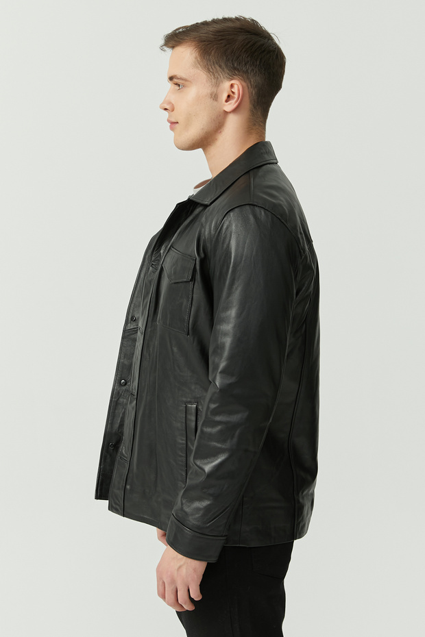 Regular Leather Coat - 7