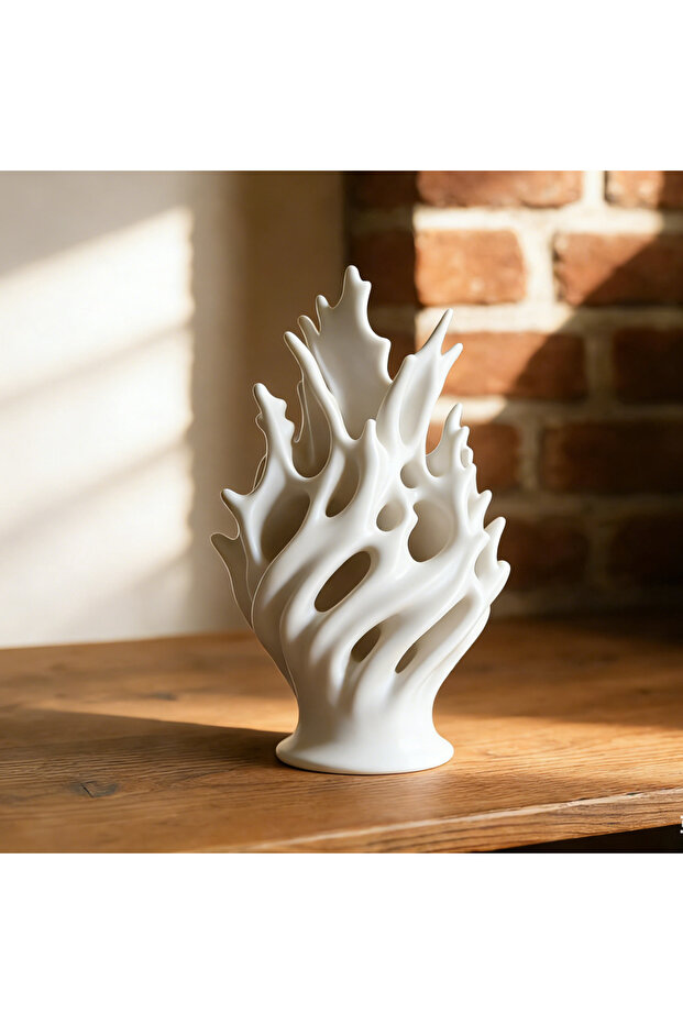 WHITE Elegant Plastic Flower Vase,Lightweight and Portable, Ideal for Living Room, Dining Table, Off