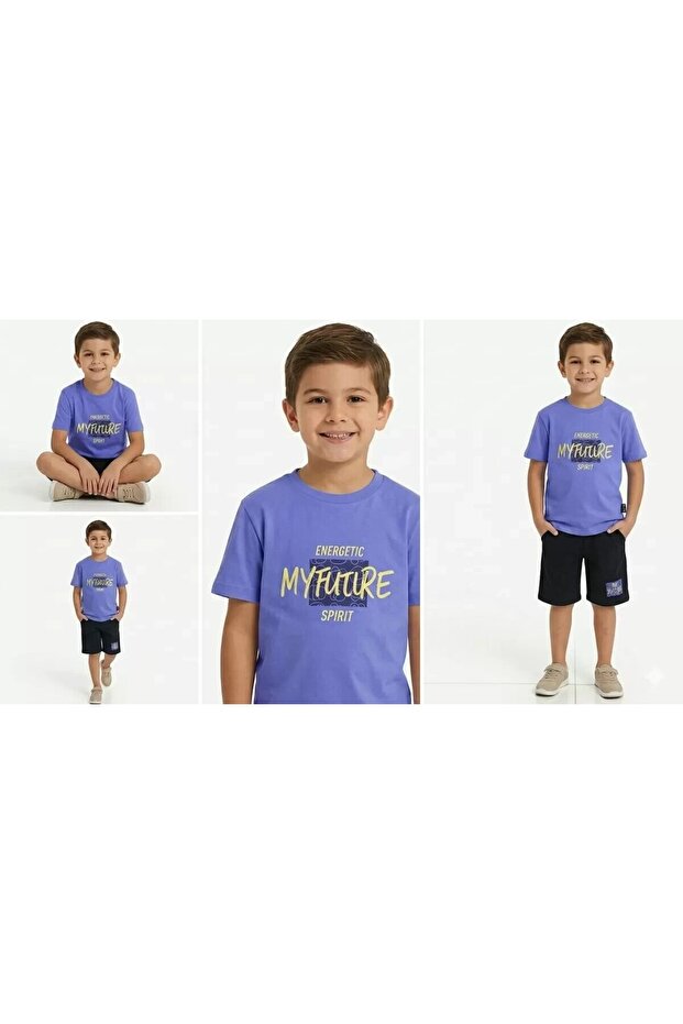 8/13 Years Old Printed Combed Cotton Children's Set
