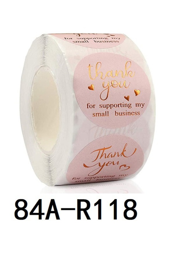 Thank you 500pcs per roller 500pcs/roller 3.8cm Thank You Sticker Roller Label or 50pcs Thank You Ca