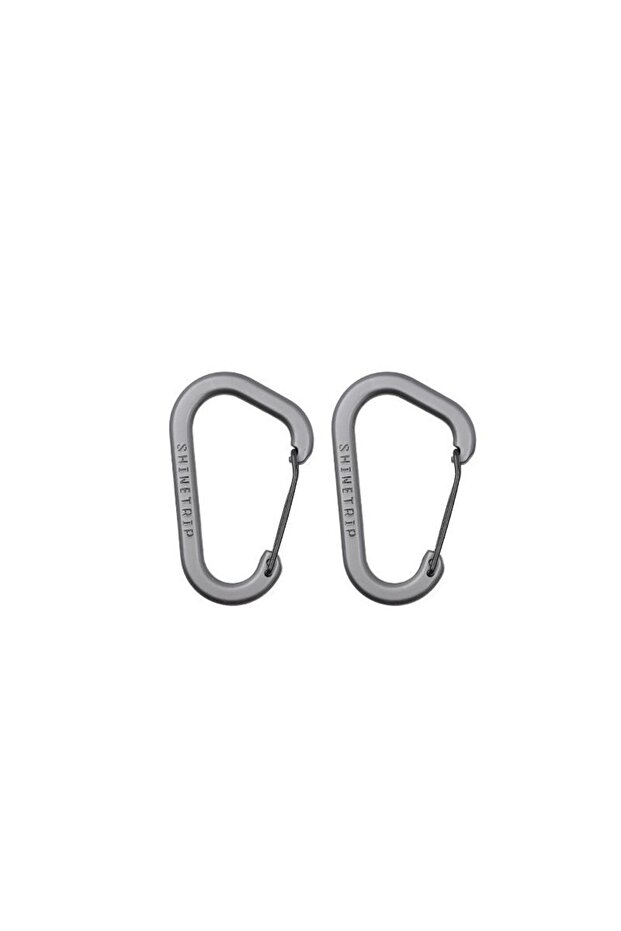 Gray 【M】2Pcs D Ring Carabiner Outdoor Survival Gear Lightweight Handbag Strap Clips For Hiking Campi