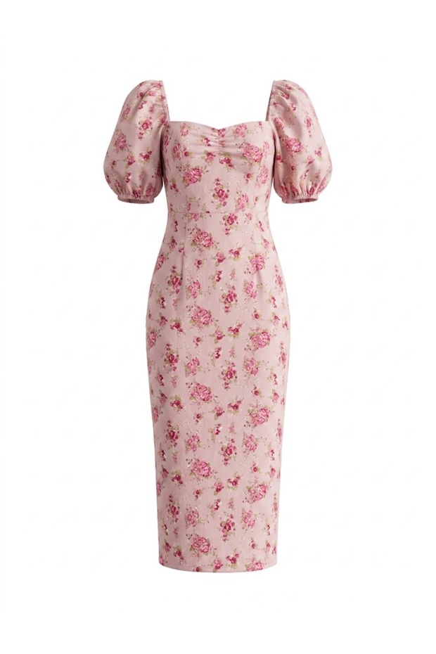 FLOWER PATTERN DRESS - 1