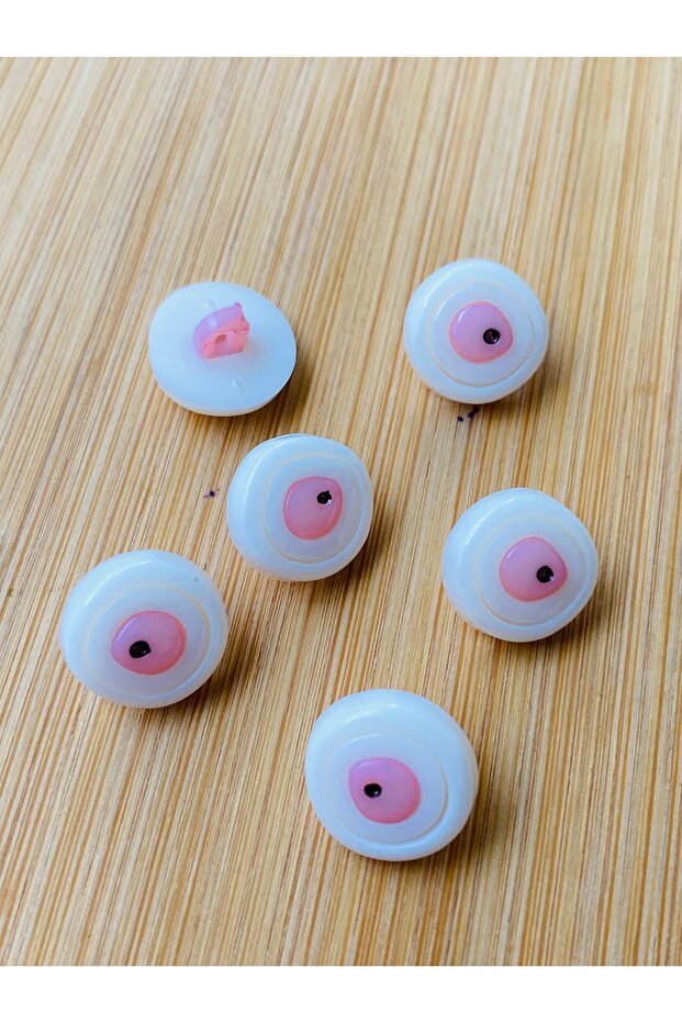 Bottom-Mounted Evil Eye Baby Button 14 mm 10 Pieces