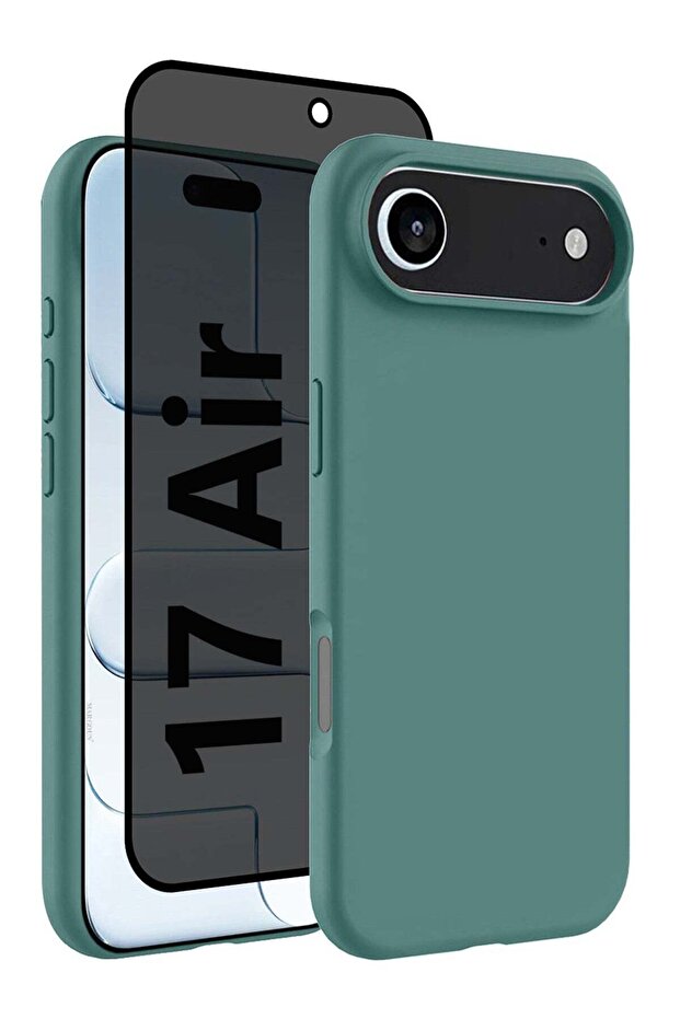 2Packs Liquid Silicone Protective Phone Case for iPhone 17 Air - Cactus Green