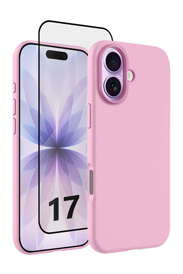 2 Packs Silicone Protective Phone Case for iPhone 17 - Soft Anti-Scratch Microfiber Lining
