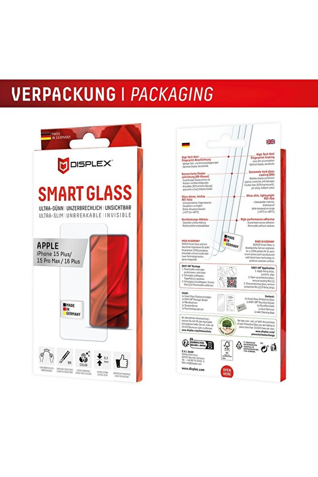IPhone 16 Plus / iPhone 15 Pro Max / iPhone 15 Plus Screen Protector - Smart FlexiGlass - Clear - 6