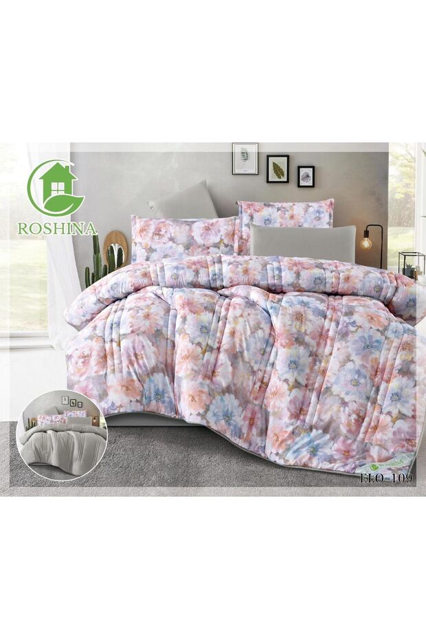 لحاف سرير صيفي -نفرين -مشجر - 6قطع مايكروفيبر 250*230
