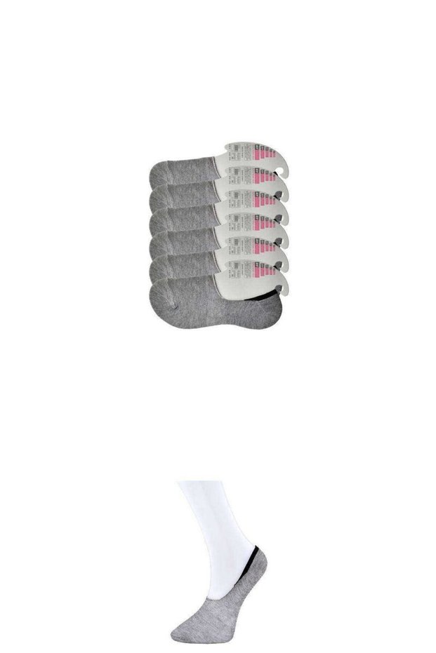 Glb-Stl41414 Gray Women's Ballerina Socks 6 Pairs