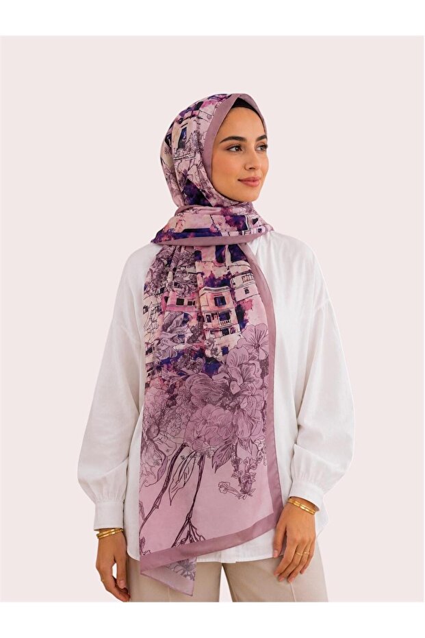 Florenza Desen Soft Şal - Pembe