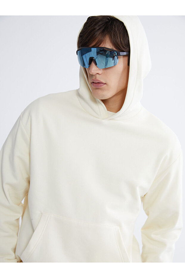 Nevavm Men's Thick Hoodie with Difference in Color