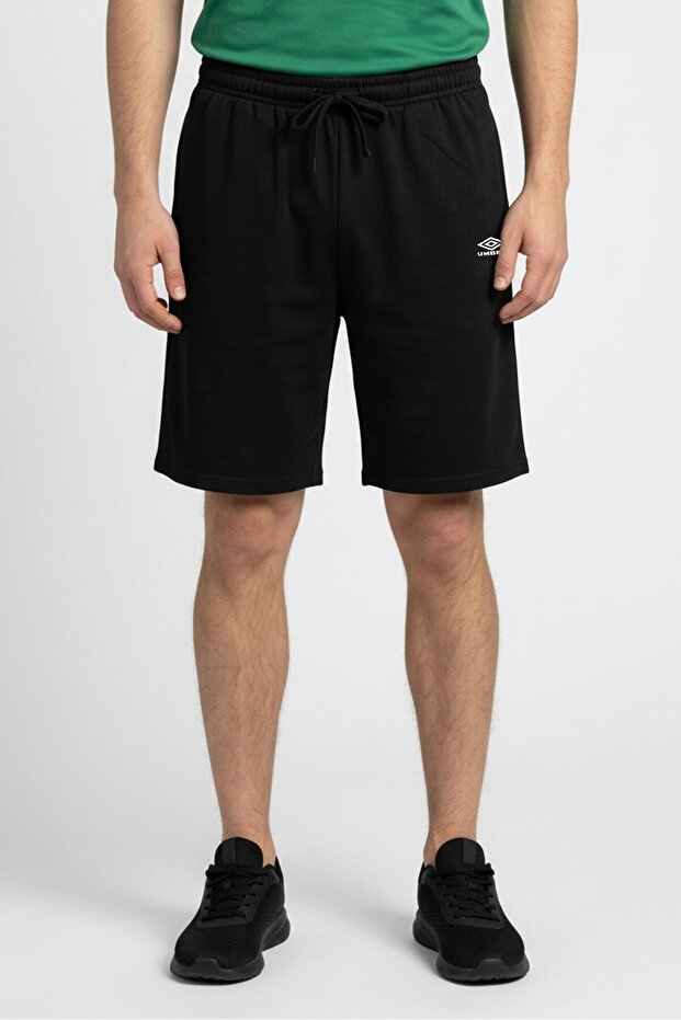 Men Sportswear Fit Training Sweat Shorts, Black