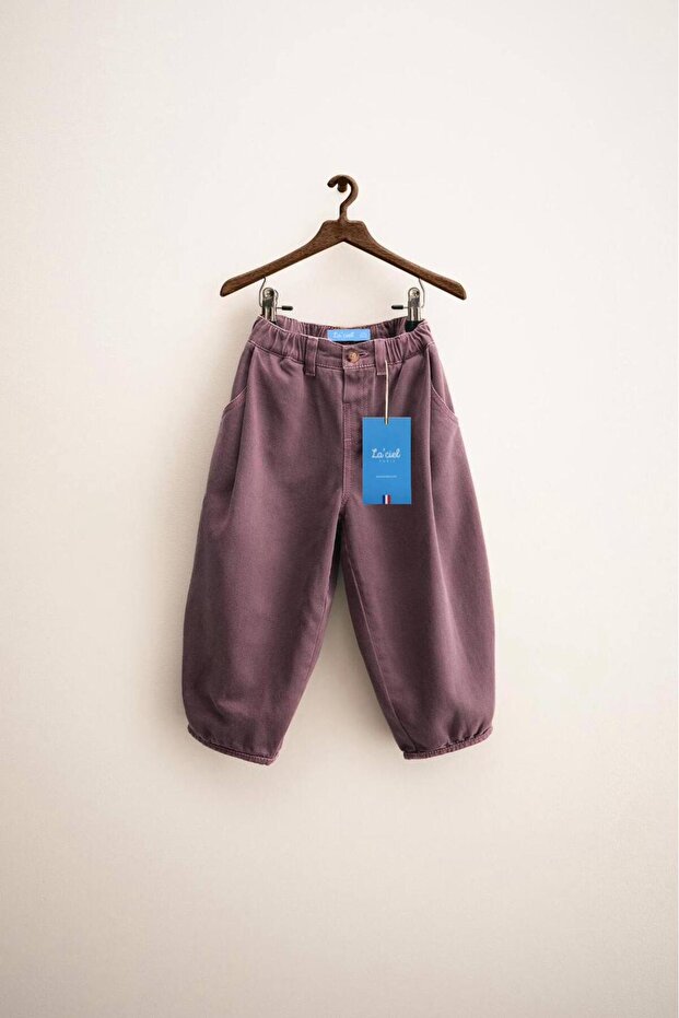 Plum Denim Balloon Unisex Kids Pants