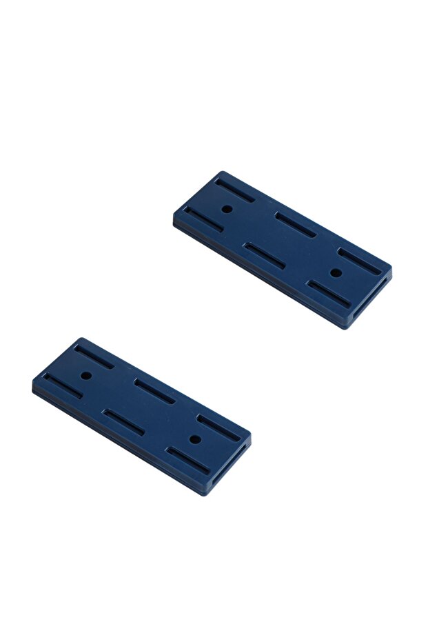 Blue 2pcs Wall-Mounted Holder Punch-Free Plug Fixer Self-Adhesive Socket Fixer Cable Power Strip Hol