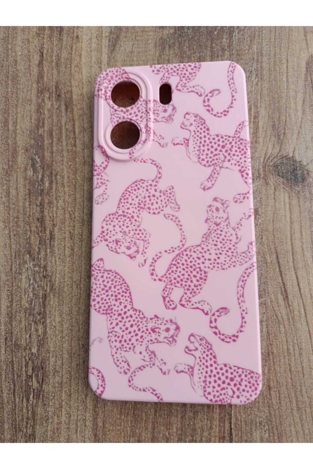 Redmi 13C Leopard Printed Velvet Inside Silicone Phone Case