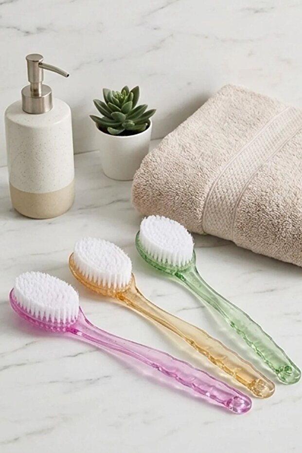 ® Plastic Handle Body Cleansing Brush - Multi-Purpose Bath and Shower Scrubber for Back and Body