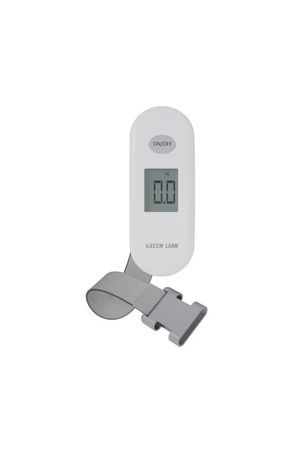 "Green Lion Weight Mate Digital Luggage Scale, 40 kg / 88 lbs Capacity, Tare Function, Auto Shut-Off, Digital Display, Overload & Low Battery Indicator, Travel-Friendly & Compact - Gray"