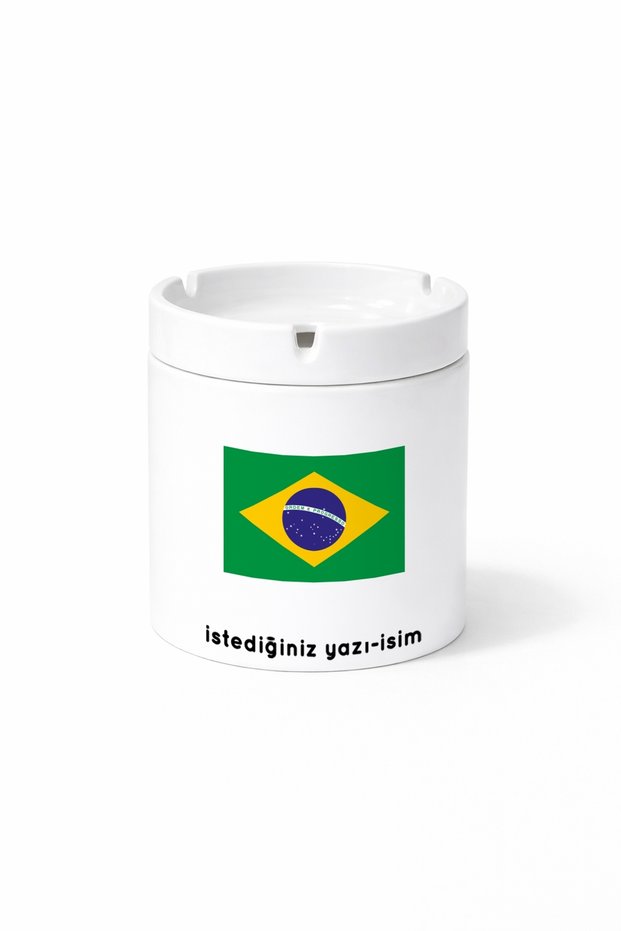 Country Br Brazil Brazilian Flag Flag Double Sided Printed Ashtray Ashtray Gift