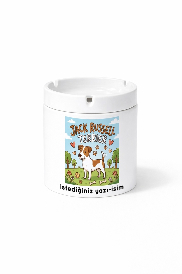 Animal Jack Russell Terrier Dog Double Sided Printed Ashtray Ashtray Gift