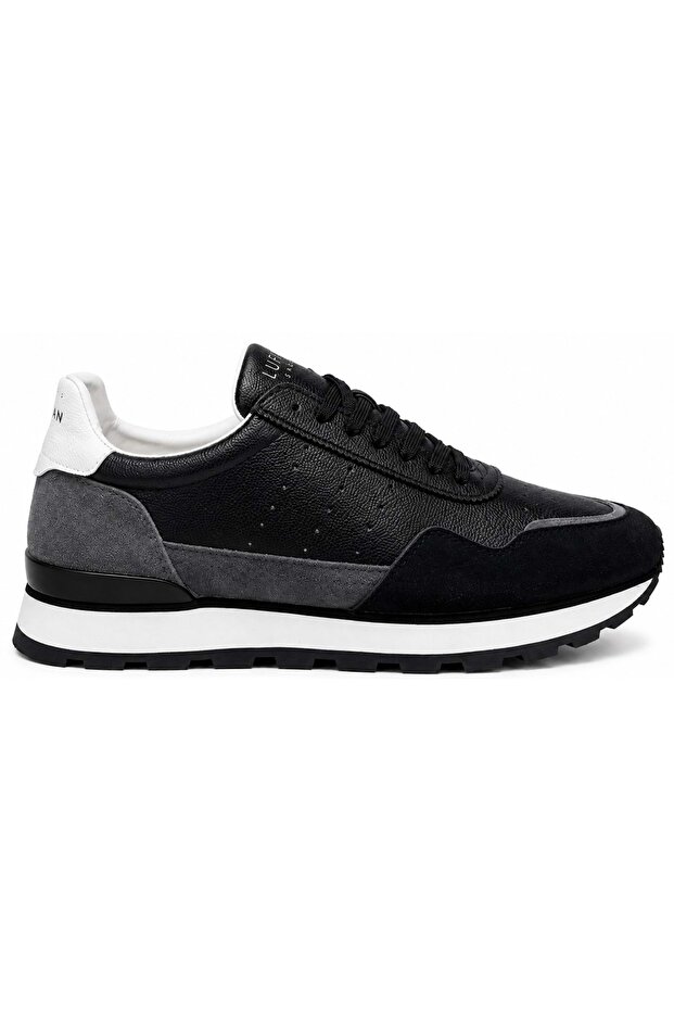 111230302 Leo Sneaker Men's Leather Shoes Black