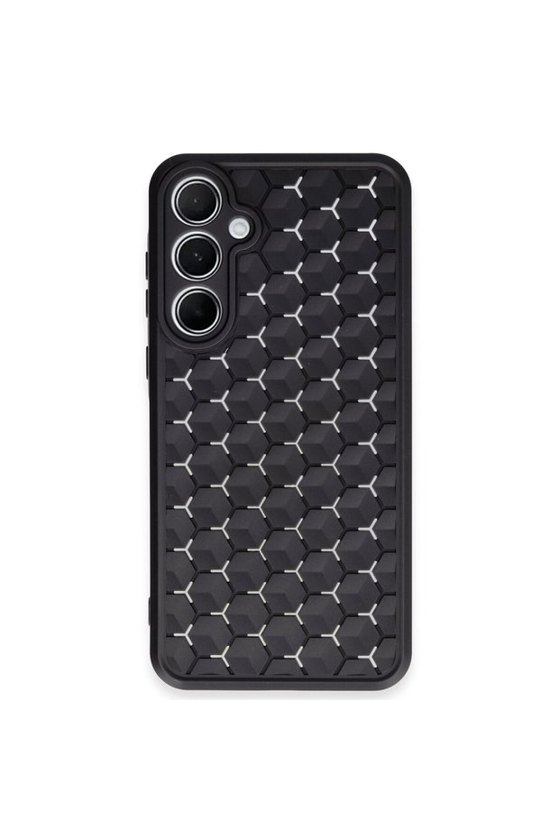 Samsung Galaxy A15 4g Compatible Case Honeycomb Silicone Cover - Black