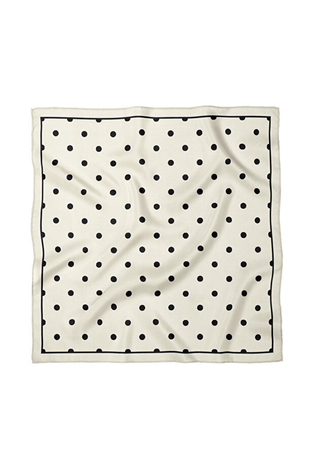 Polka Dot Patterned Scarf / Bandana 50X50Cm