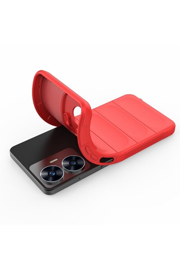 Magic Shield Θήκη Σιλικόνης Red (Realme C55) - 5
