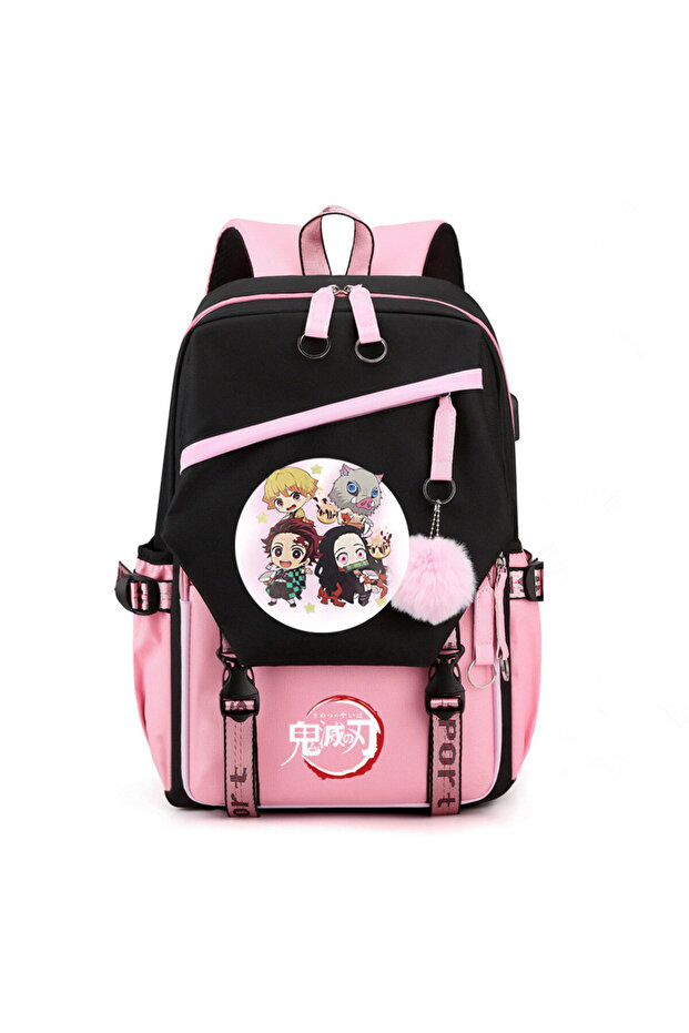 Desert Sakura Backpack Kids School Bag Cartoon Cute Lighten Light Daypack Pink Anime Bag