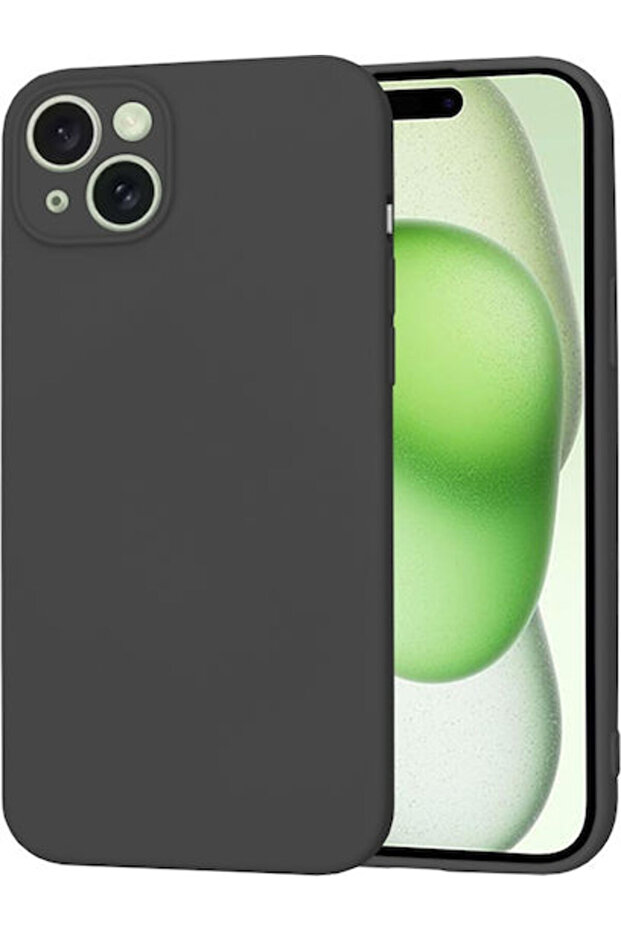 Softflex Πίσω Θήκη Σιλικόνης Μαύρη (iPhone 15 Plus)