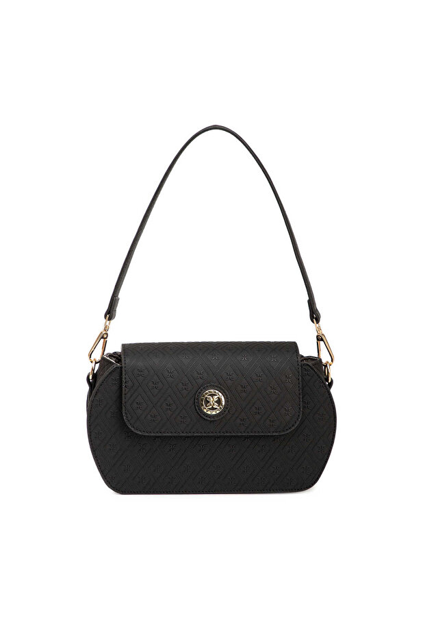 Black Print Women's Shoulder Bag - S26Y1Pr09143-R0P