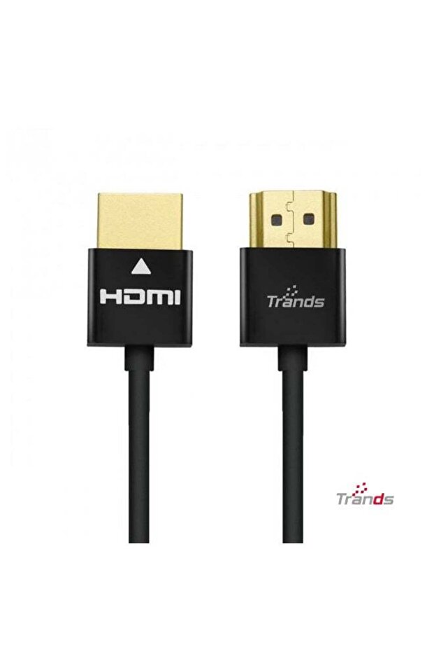 Ultra-Slim HDMI 2.0 Male to Male Cable (4K UHD, 60Hz, 3D, ARC, 24K Gold-Plated, 1m) - Black