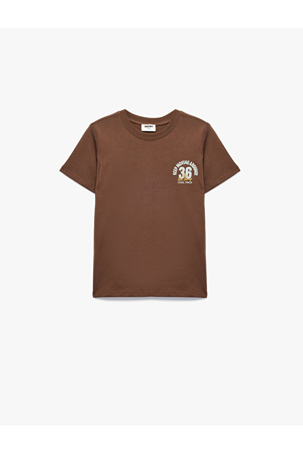 Short Sleeve Crew Neck Cotton Printed T-Shirt
