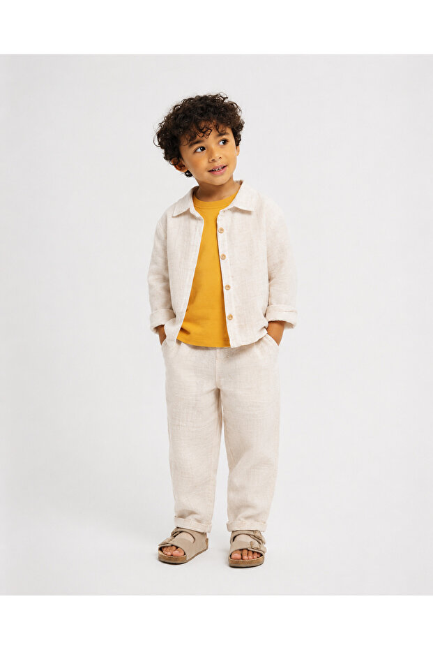 Boy's Shirted Muslin 3-Piece Set 3724 Smr