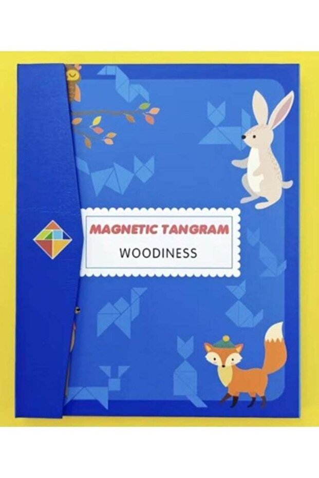 Magnetic Tangram Puzzle Set Wooden Pattern Learning Game for Kids